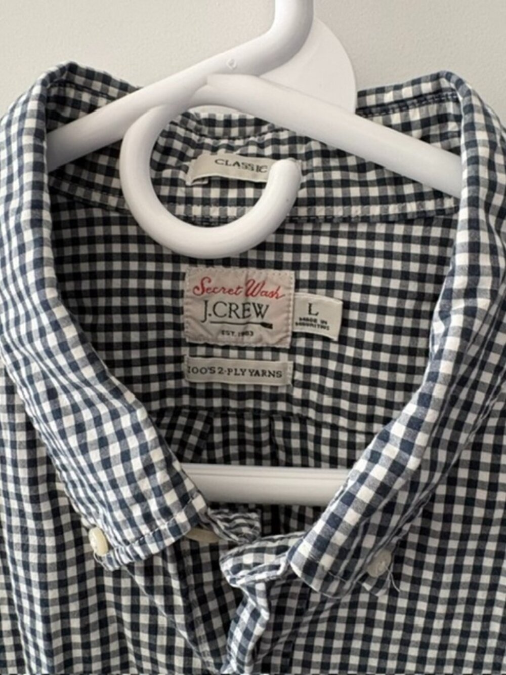 Lot of 2 J.Crew Secret Wash button-down shirts